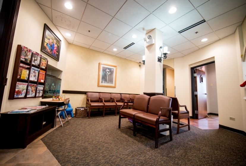 Glen Ellyn pediatric dental office waiting room
