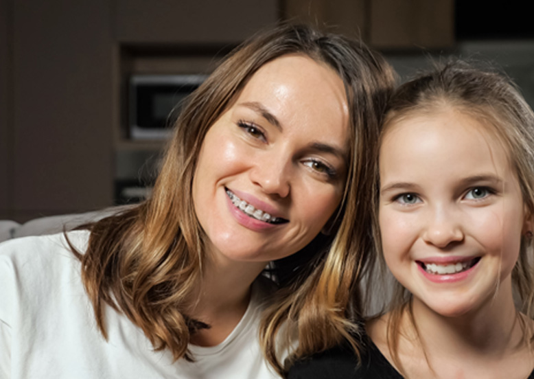 Mother and daughter undergoing orthodontics in Glen Ellyn